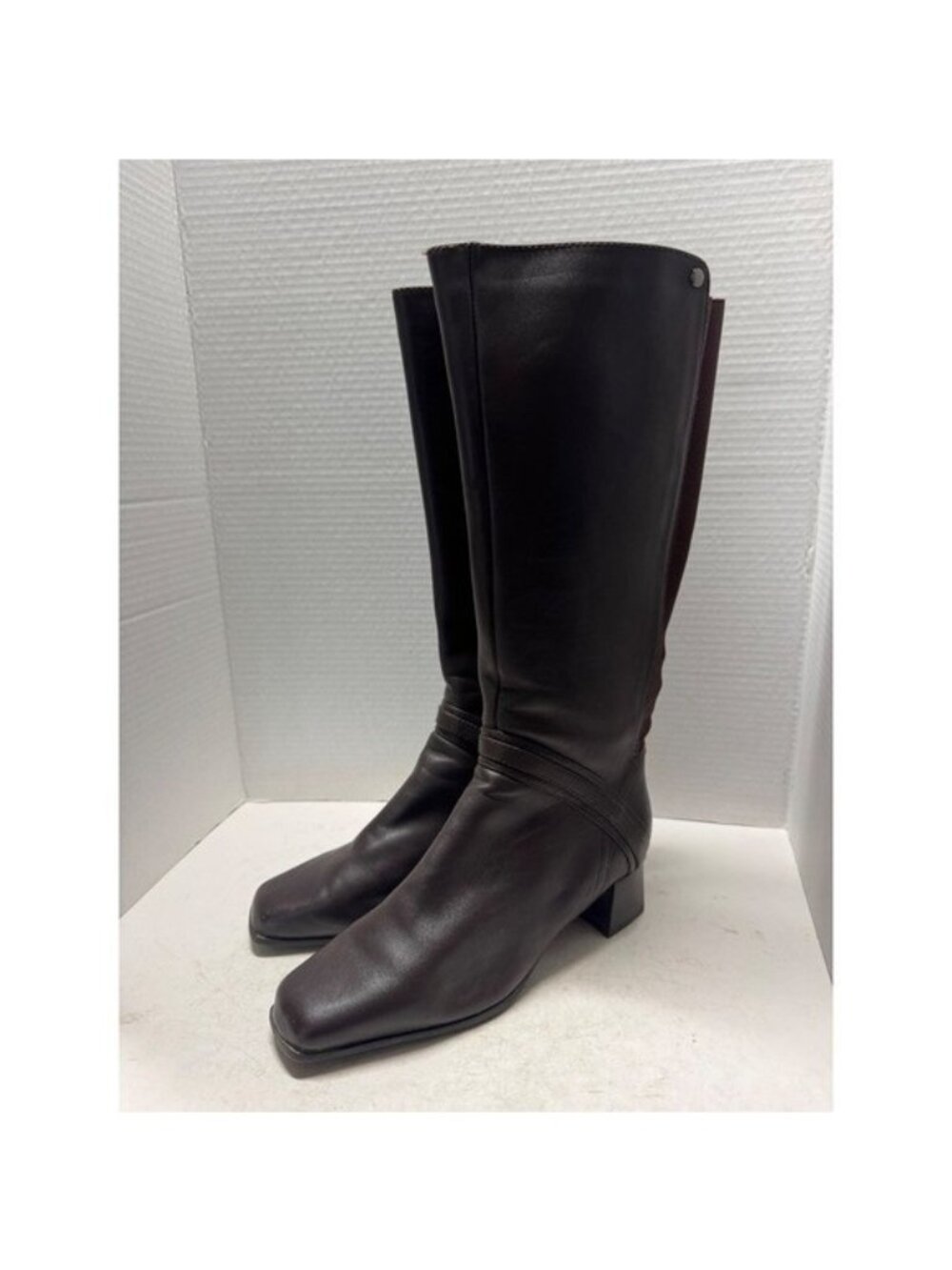 Blondo Canada AquaProtect Dark Brown Leather Knee High Boots B1459-82 7.5 WW